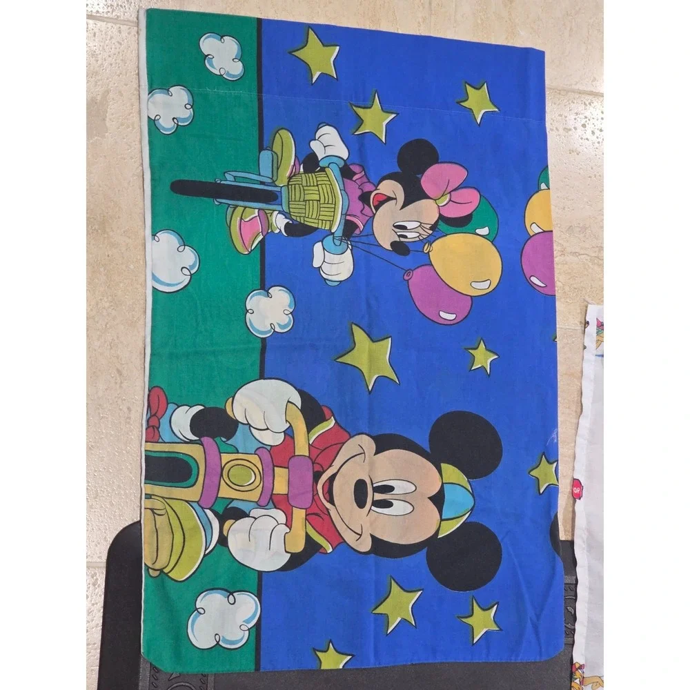 7 pc Set Disney Mickey Mouse Clubhouse Hanging Around Fitted Flat Pillowcases‎